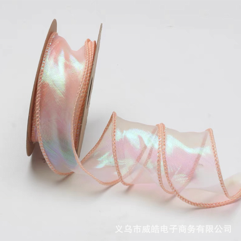 4cm ancho colorido hilo de cola de pescado embalaje floral caja de regalo cinta decorativa hecha a mano DIY cinta para hornear 9 m de largo