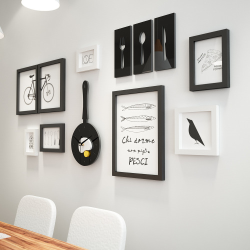 Polymer_2491 Nordic photo wall simple combination photo frame restaurant modern decorative painting home photo exchange