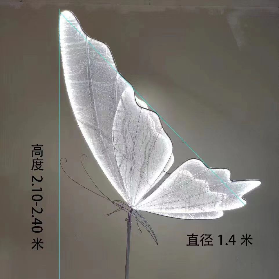 Boda apoyos diseño luminoso mariposa alas etapa decoración techo colgante boda plomo carretera escena adornos