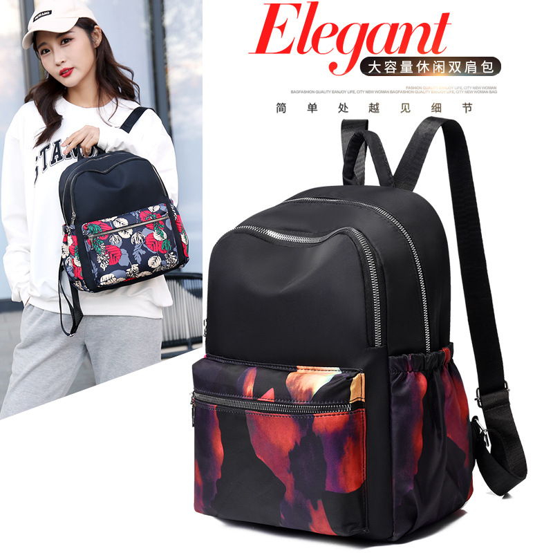 Nuevo ins Oxford tela mochila de gran capacidad mochila de viaje de flores de moda ligero impermeable bolsa de estudiante de fábrica