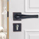 Jusian Indoor Bedroom Study Bathroom Universal Integrated Door Lock Zinc Alloy Silent Magnetic Door Handle