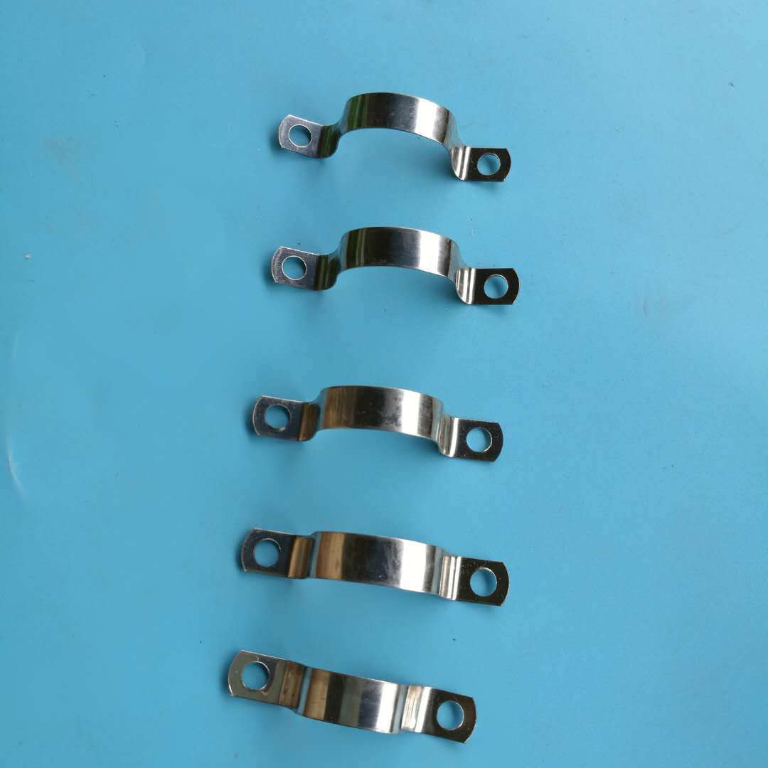 Stainless Steel Half-Size Pvc Pipe Clamp U-Shaped Pipe Clamp Horse Clamp Ppr Water Pipe Fixing Clip