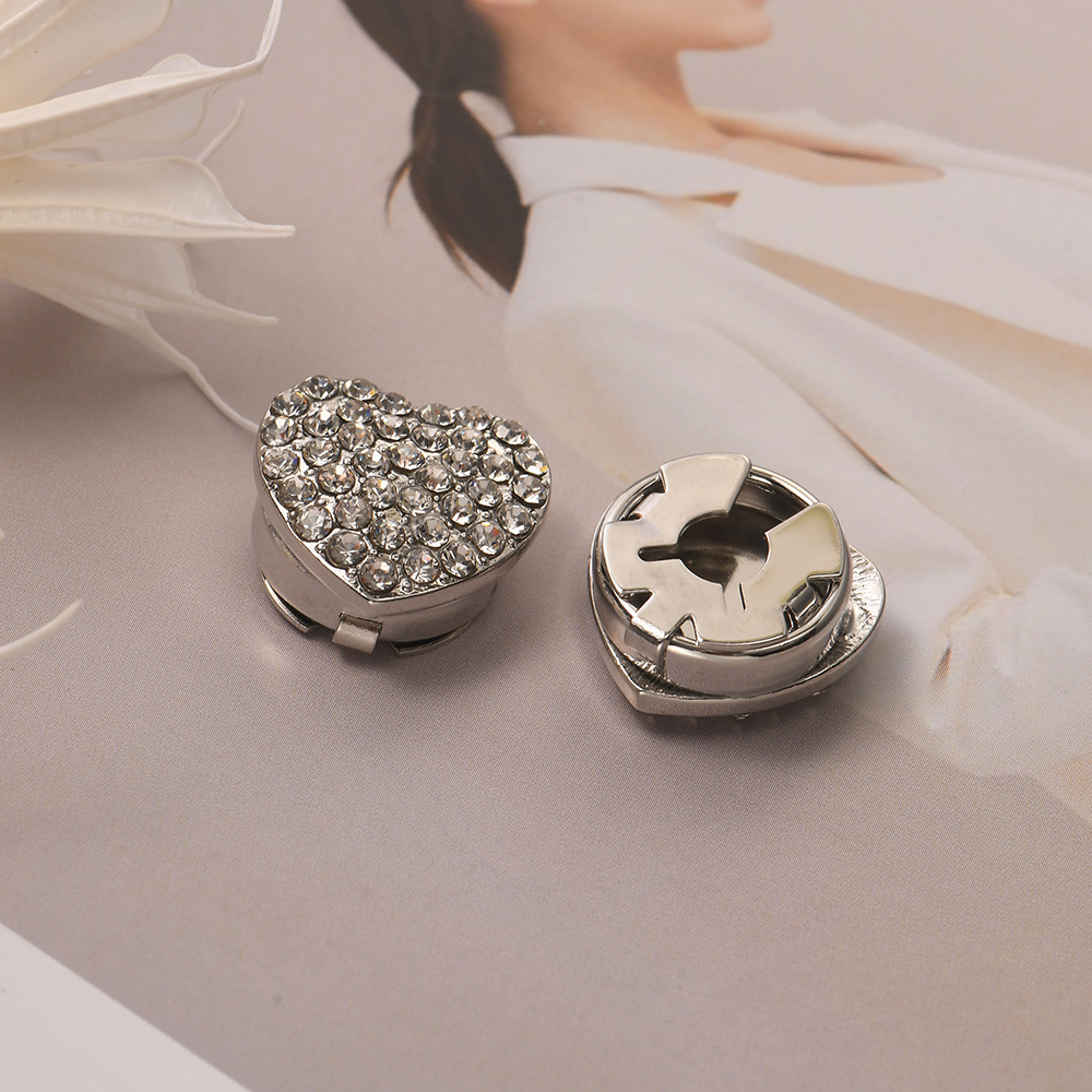 All Seasons Season 1 Piece Elegant Korean Style Heart Shape Alloy Inlaid Pearls Artificial Pearls Women's Cufflinks