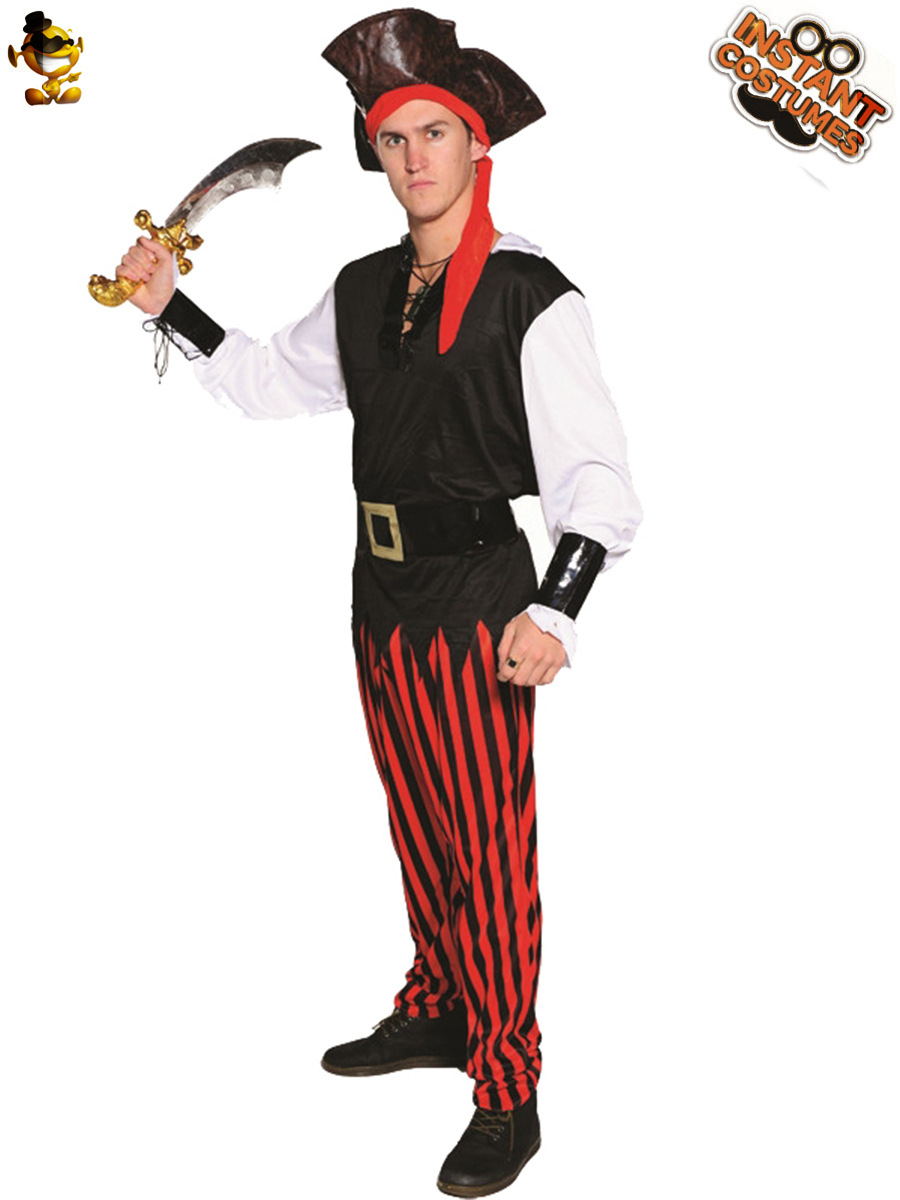 Traje de pirata de hombre grande de Halloween, ropa de fiesta de cosplay, traje de escenario, mascarada transfronteriza