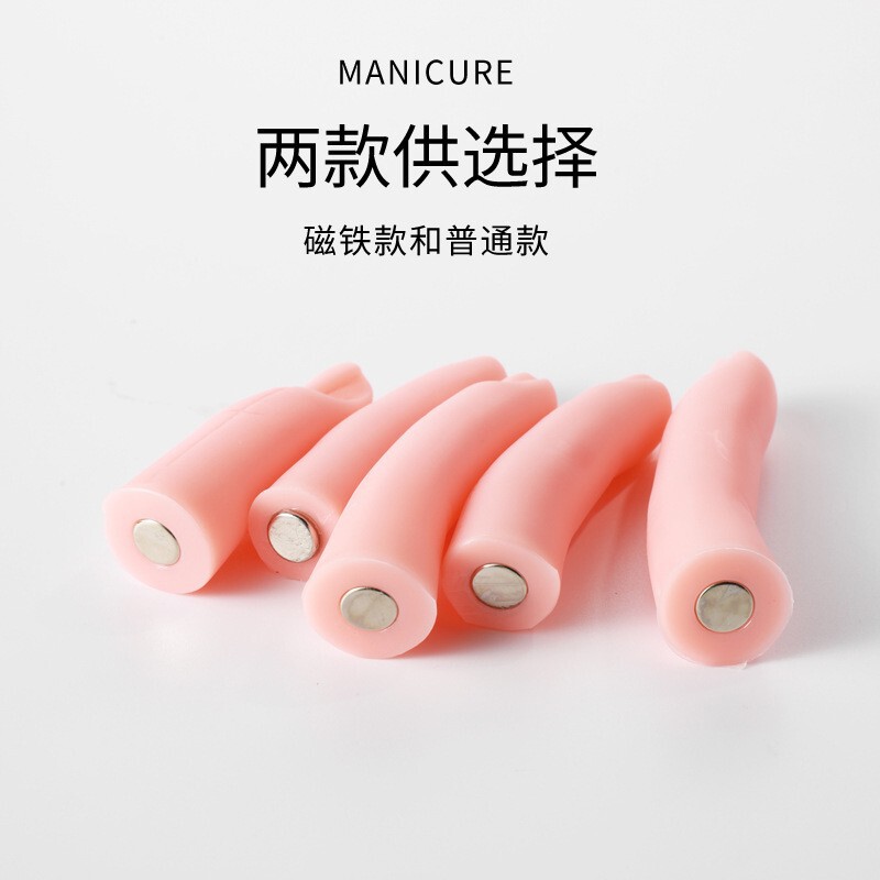 Cross-border nail art silicone fake finger student practice finger hand model simulation fake hand nail piece 5 pcs/suit