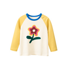Wholesale 27home Girls' Long-Sleeve T-Shirt 2024 Autumn New Children's Fashion Print Base Shirt Dropshipping One Piece