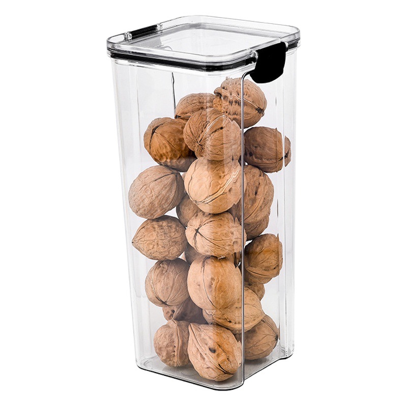 Tarro sellado grano de almacenamiento de la cocina de calidad alimentaria caja de tarro de plástico transparente merienda productos secos tarro de almacenamiento de té