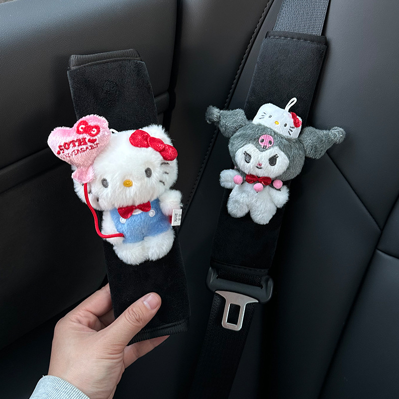 Protector de Hombro para Cinturón de Seguridad de Auto de Poliéster, Diseño de Dibujos Animados para Automóvil