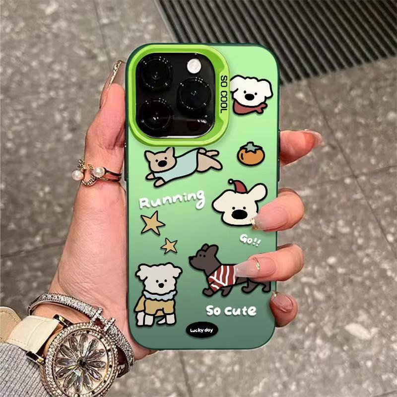 Nuevo cachorro de dibujos animados para iPhone 16 funda para teléfono móvil Apple 15promax/14 Europa y América 13pro12pm11