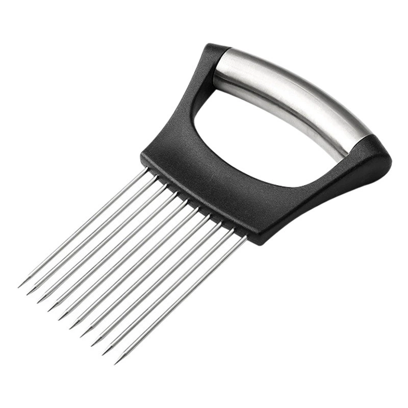 Срез из нержавеющей стали, фиксированный артефакт, вставка для лука, кухонный ломтик овощей, вилка для лука, игла для резки лука, игла для лука, игла для лука