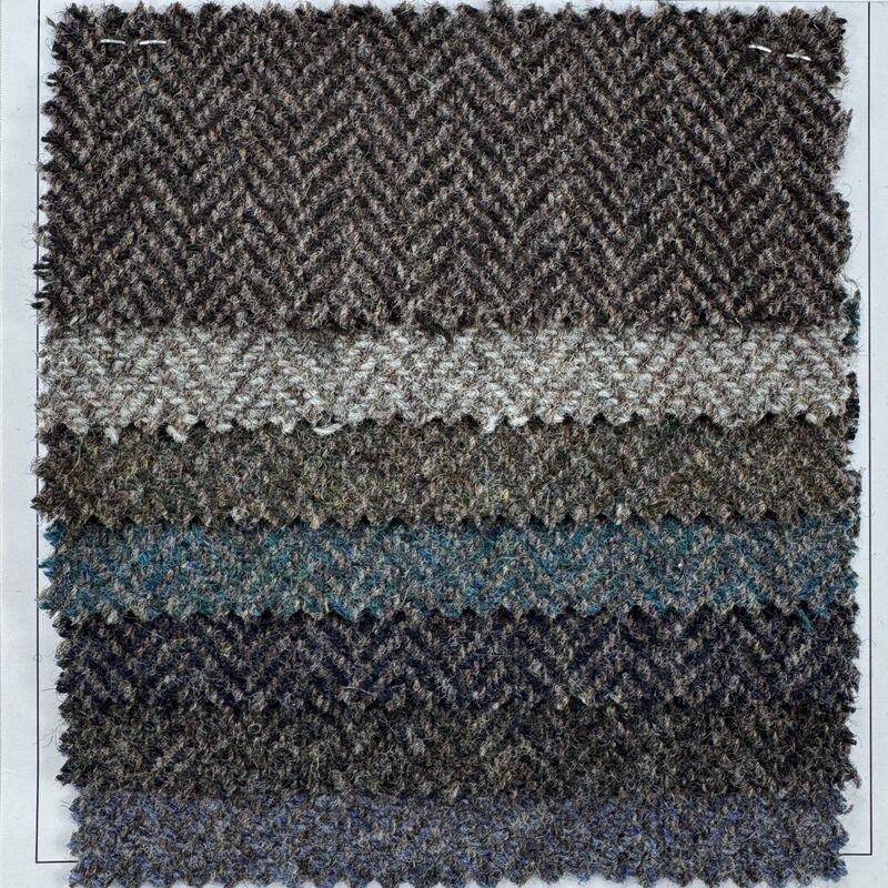 In-Stock Full Wool 100% Wool 1.5cm Wool Herringbone Coarse Wool Coat, Pants, Skirt, Shoes, Hats, Bags Fabric