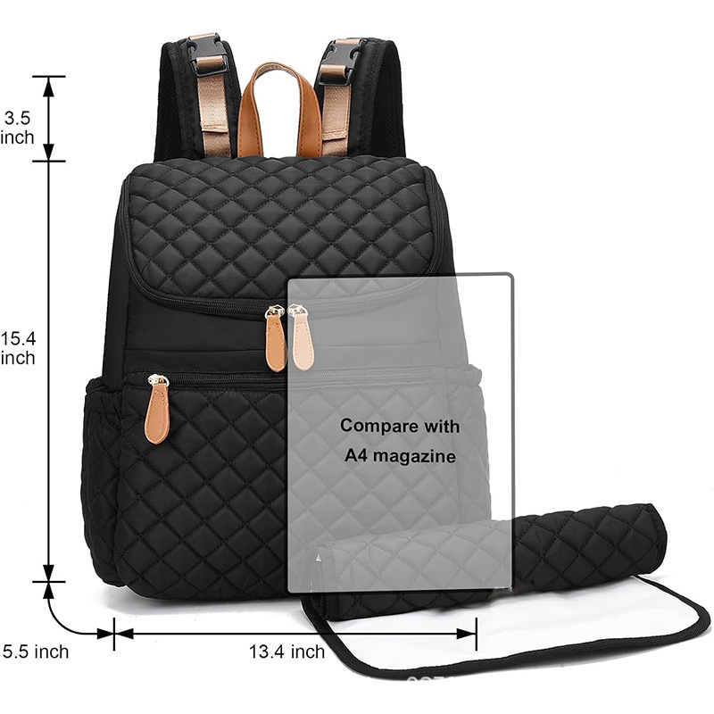 Amazon nueva mochila de pañales multifuncional mochila de pañales impermeables con almohadilla de cambio de pañales mochila de viaje de gran capacidad