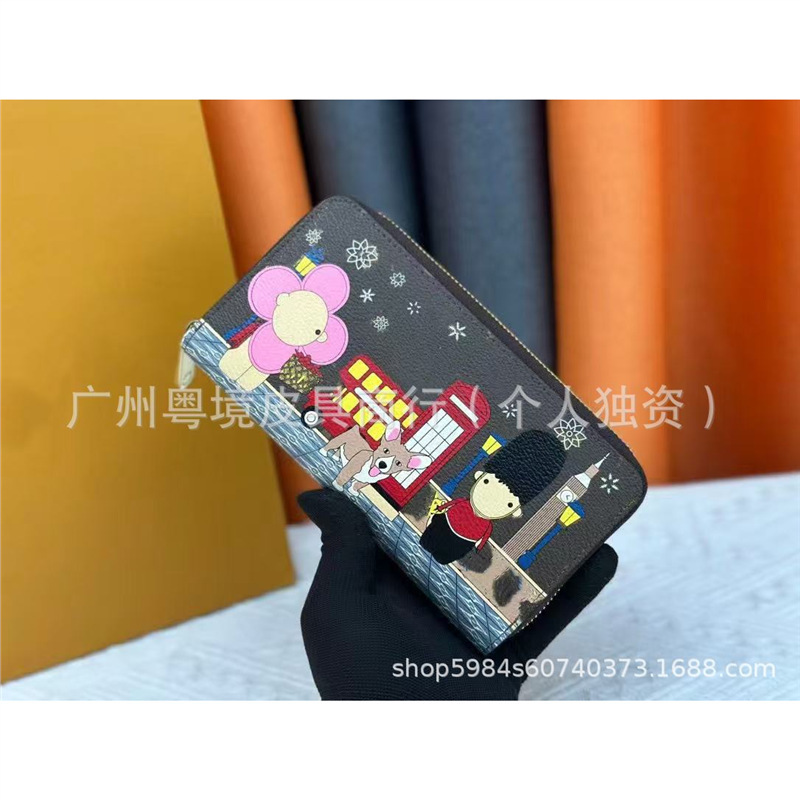 2025新款钱包男女通用两折长款真皮外贸时尚多卡位包百搭流行|undefined