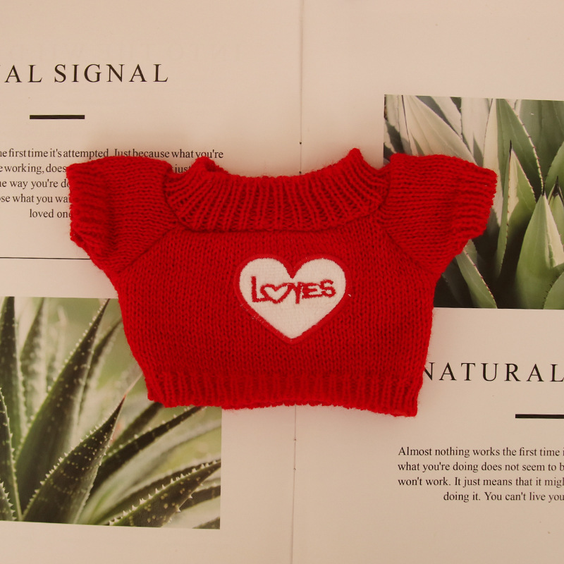 Suéter de muñeca de peluche oso de peluche con dientes perdidos ropa de muñeca máquina de agarre para mascotas accesorios de muñeca suéter camiseta al por mayor