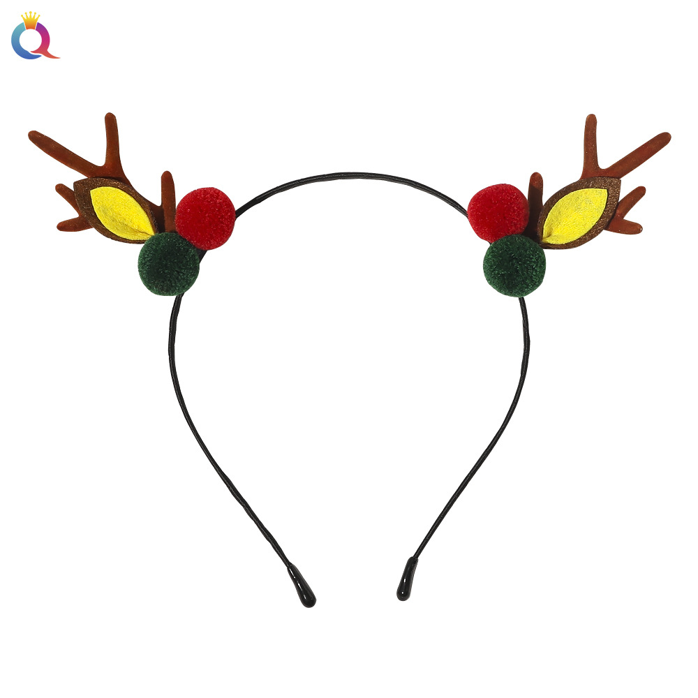 Christmas gift Christmas headdress plush large hair band high-grade hair tie ins large ring_voghion.com