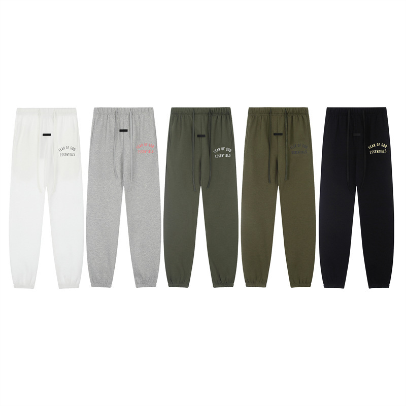 Fog Cross-Border Export Multi-Line New Essentials Autumn and Winter State Fleece-Lined Loose Casual Sweatpants Trendy Pants