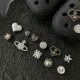 Lost Saturn hole shoes shoes flower alloy upper accessories metal rhinestone fitting cross decorative buckle diy material