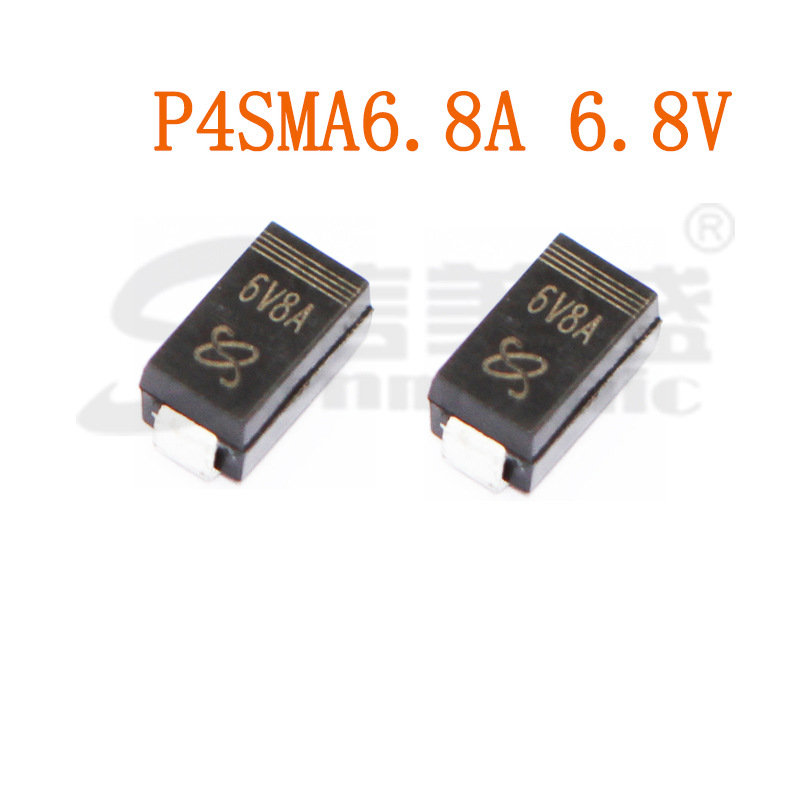 P4SMA6.8A 6.8V SMA DO-214AC 瞬态抑制二极管 TVS管 现货