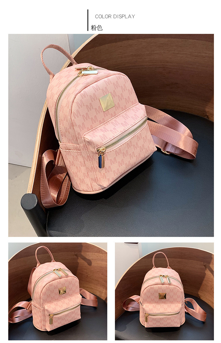Fashion Minimalist Preppy Style Backpack Travel Simple Western Style Girl's Backpack 2021 New Summer Little Fresh Ins display picture 12