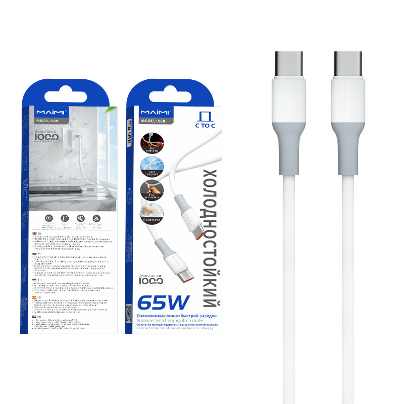 Cable de datos de carga rápida MacMox X98 para iPhone 16 Promax Dual Interfaz Type-C PD30W Cable de carga flash