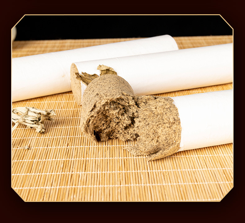 Nanyang Hand Stone-Milled Moxa Sticks Ai Tiao 4cm Thick Moxibustion Rolls for Warming Massage in use