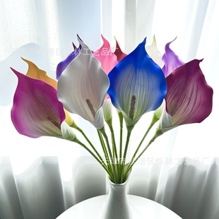Artificial Flower single PU Calla Lily high quality cross-border foreign trade mall Meichen landscape home decoration factory wholesale