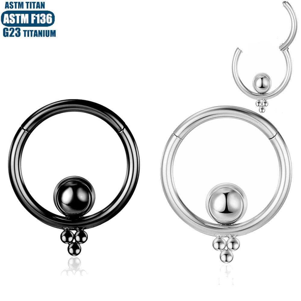 Pointed labret stud close-up product detail