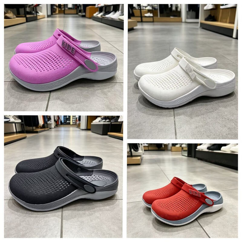 Popular Cross Second-Generation Crocs-Style Clogs, Non-Slip Soft-Soled Breathable Sandals for Outdoor Beach Use, Suitable for Couples