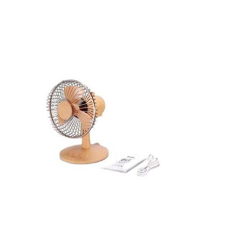 F27 ventilador de madera retro de escritorio ventilador de escritorio mecedor mini ventilador de madera creativo ventilador portátil