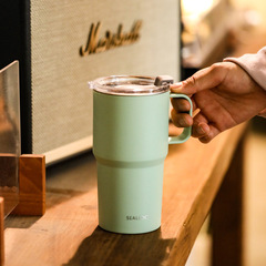 304 Stainless Steel Insulated Cup, Unisex with Handle, Cold Water Cup with Straw, Ice Boss Cup, Office Coffee Cup