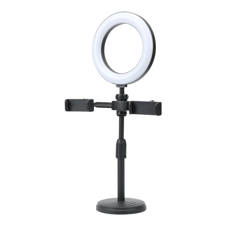 Transfronterizo de 6 pulgadas LED anillo de luz de relleno traje computadora de escritorio teléfono móvil belleza teléfono móvil Doble posición llenar fábrica de luz image 6