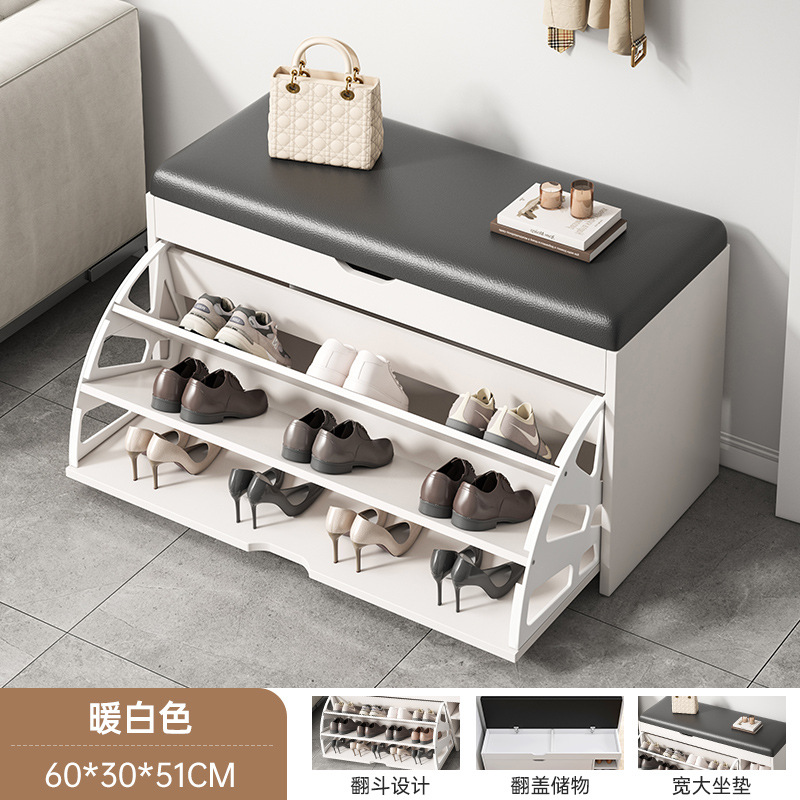 Taburete de cambio de zapatos para el hogar, taburete de asiento para el armario de zapatos de entrada, taburete de zapato de entrada integrado, taburete de zapato de entrada
