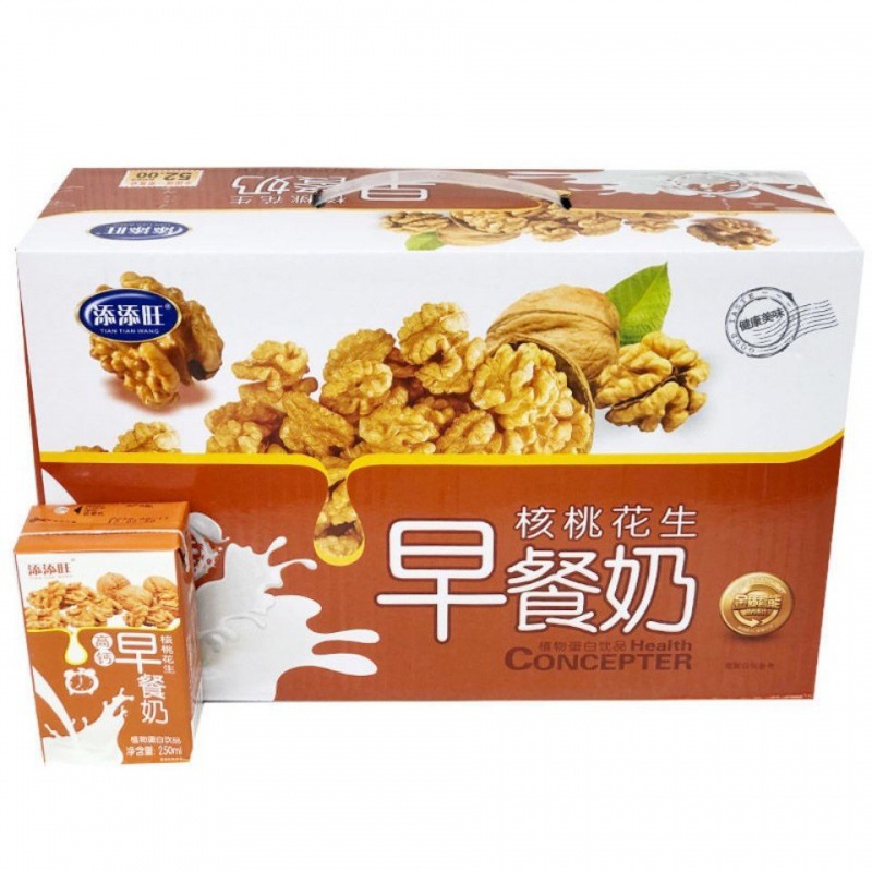 10月产早餐奶整箱批发核桃花生奶学生奶250ml12/24盒蛋白牛奶饮品