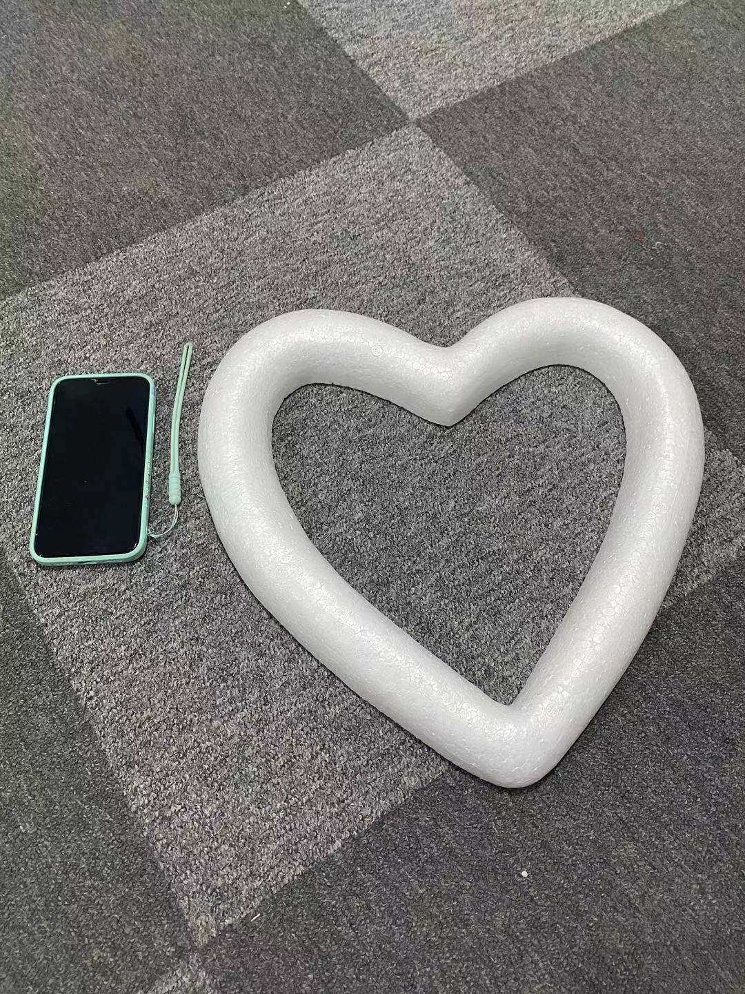 Ventas directas de la fábrica de gran tamaño paulilong espuma melocotón corazón sólido hueco amor boda decoración de jardín de infantes 30-75