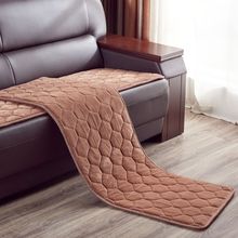 办公室皮沙发垫防滑加厚三人长条毛绒实木老式坐垫皮沙发垫子