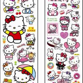 新款卡通静电玻璃 无胶双面贴 批发零售厂家KITTYJDC1227