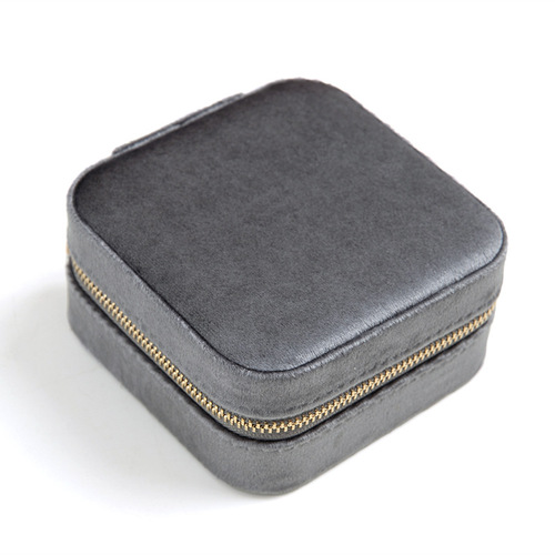 Fleece Fabric Jewelry Box for Necklaces, Bracelets, Earrings, and Accessories with Mirror - Travel Convenient and Instagram Style