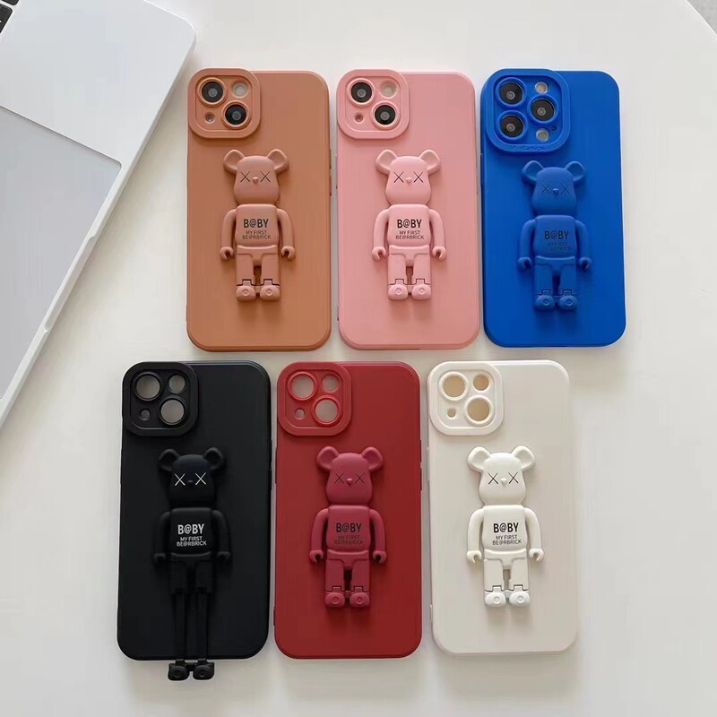 Violent Bear Stretch Bracket Suitable for iphone12promax Apple 13 Mobile phone Case 11 Anti-fall X/xr Trendy Brand 7p Violent Bear Stretch Bracket Suitable for iphone12promax Apple 13 Mobile phone Case 11 Anti-fall X/xr Trendy Brand 7p