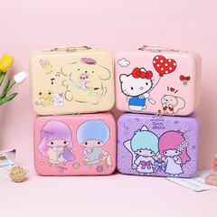 Cute Cartoon Klomi Makeup Case Desk Large PU Leather Makeup Mirror Storage Box Portable Storage Box