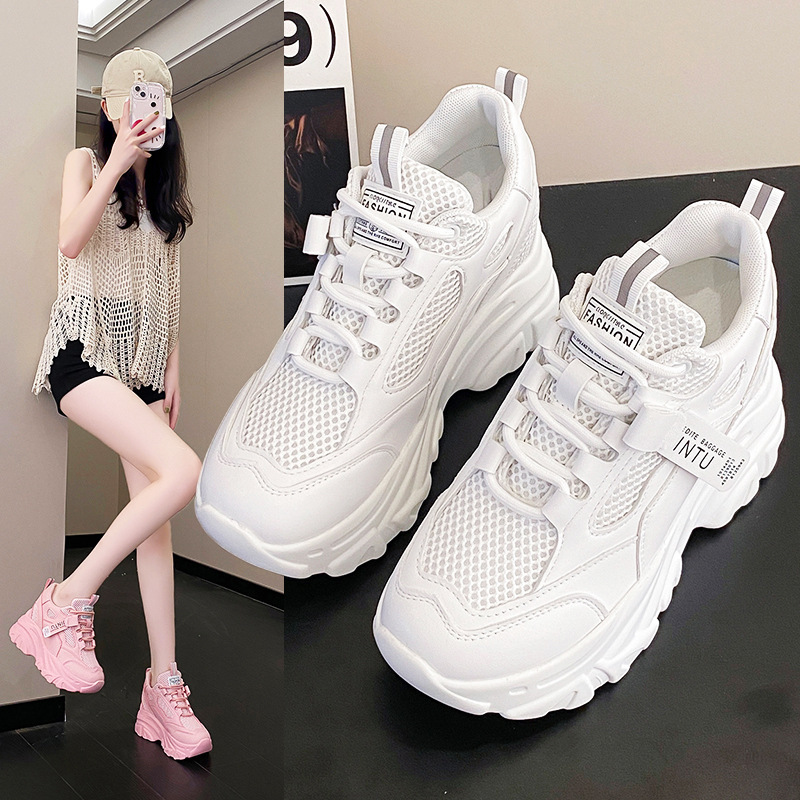 Thick-soled Torre Shoes Women's 2023 Summer New Fashion Women's Shoes Korean Style Lace-up Increased Sports Casual Shoes Women's Trendy Shoes Thick-soled Torre Shoes Women's 2023 Summer New Fashion Women's Shoes Korean Style Lace-up Increased Sports Casual Shoes Women's Trendy Shoes