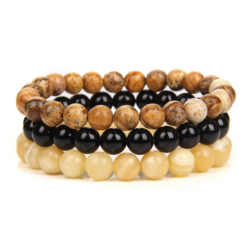 Classic Style Geometric Natural Stone Unisex Bracelets display picture 2