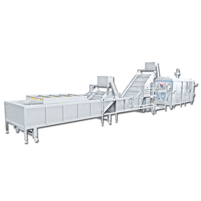 果蔬清洗机商用低温冷却机食品清洗风干线粽叶多功能喷淋清洗线
