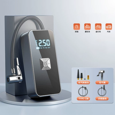 with Digital Display, Hava nasosu - 801-wireless-model-car-cable-preset-tire-pressure-automatic-stop-when-full-car-air-pump