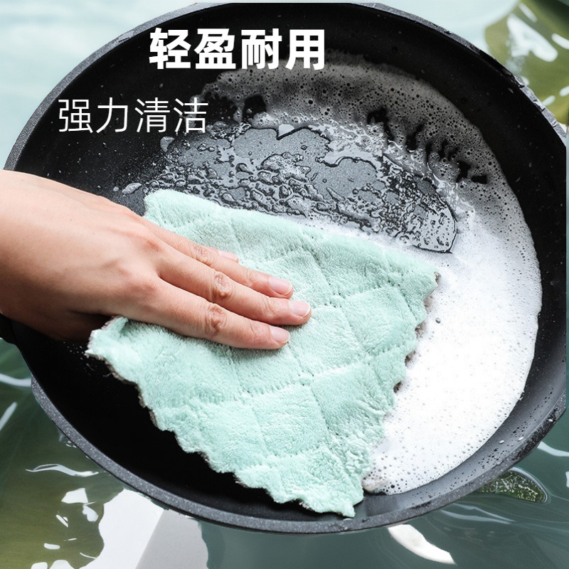가정용 주방 접시 수건 접시 헝겊 흡수제 머리 두꺼운 가정용 청소 수건 기름없는 바닥 청소