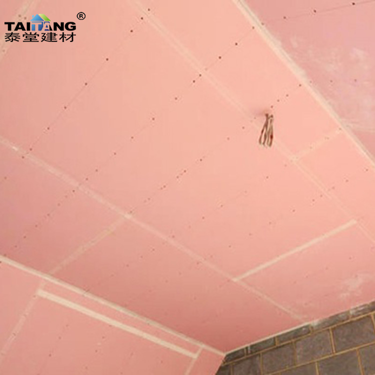 Exportado justo después de la placa de yeso, placa resistente al agua y a prueba de humedad, placa de yeso de papel, techo, decoración de pared de partición