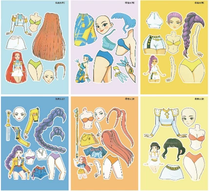 Cartoon children's sticker, stickers, does not require cutting, scheduler