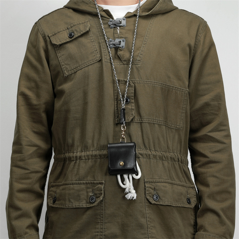 男女のミニ小銭入れは、トップの牛革をなめして、硬貨を掛けて、本革のイヤホンの保護カバーをしています。