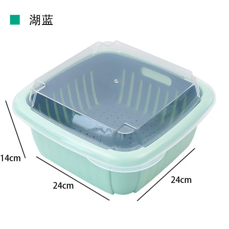 Корзина для мытья, корзина для овощей для мытья, корзина для равиоли для мытья набор корзины, синяя корзина для слива супер большая стирка фруктов