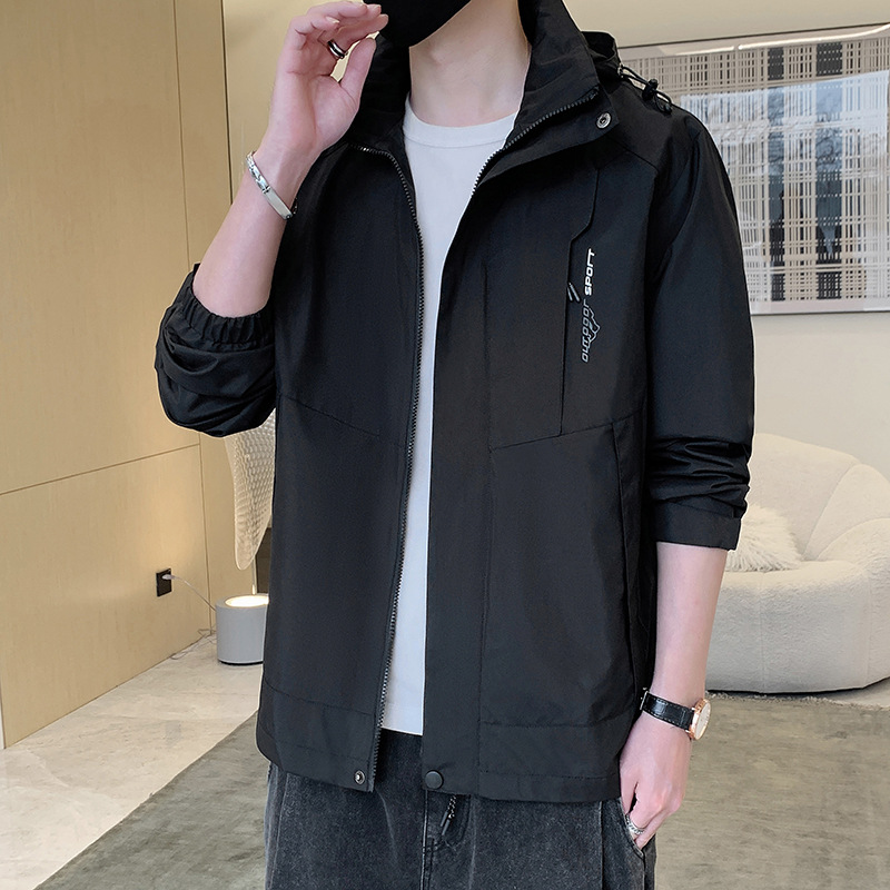 Primavera y otoño al aire libre chaqueta de ropa única pareja de una sola capa delgada chaqueta de montaña para hombres y mujeres