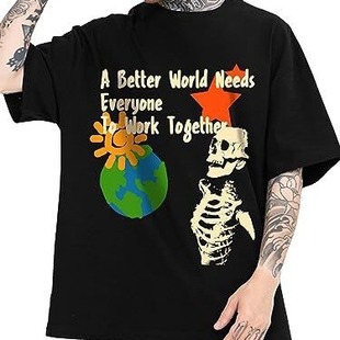 2024 cross-border European and American hip hop series digital 3D printing men's street short-sleeved sports T-shirt manufacturers supply